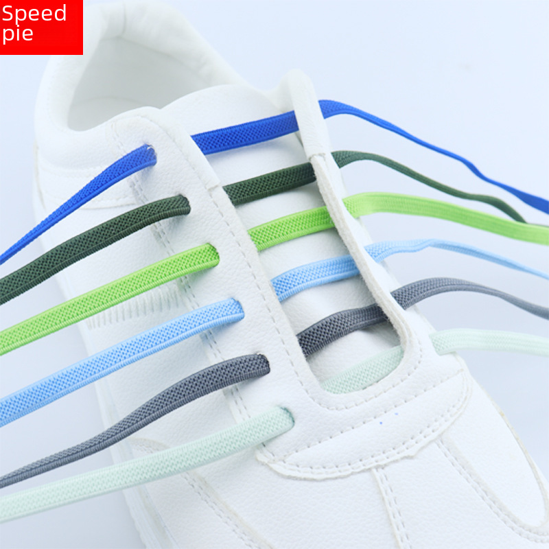 Metal Capsule Tie-free Elastic Lazy Shoelace Buckle Tie-free Elastic Flat Shoelace Alloy Elastic Mesh Shoelace