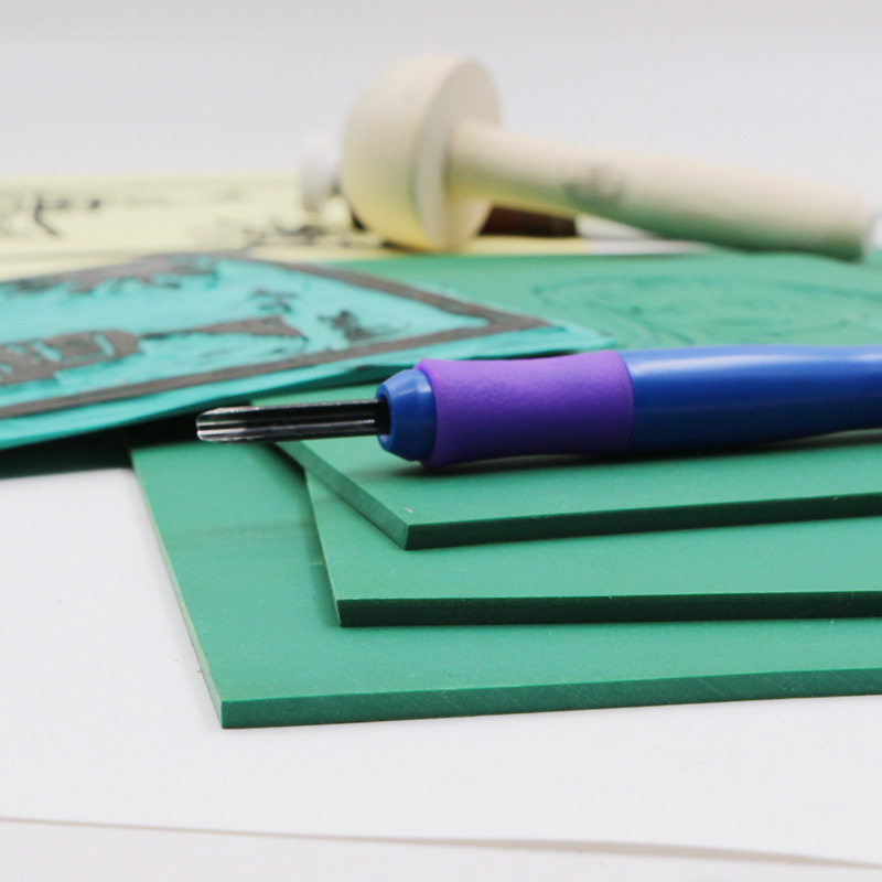 Printmaking Rubber Plate Engraving Printmaking Ink Rubber Plate A3A4A5 Green Printmaking Hemp Rubber Plate Printmaking Tools