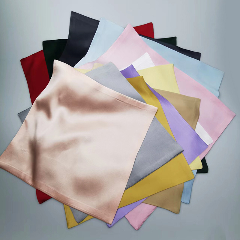 Double-layer Silk Handkerchief 100 Mulberry Silk Double-sided Handkerchief for Face Wash Beauty and Skin Care Silk Handkerchief Baby Spit Towel