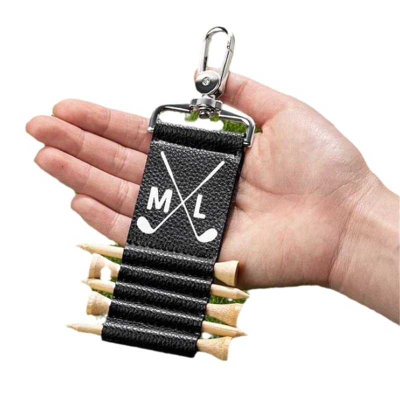 in stock Golf Stud Storage Leather Case Golf Peel Hanger Outdoor Golf Sports Ball Holder Leather Case