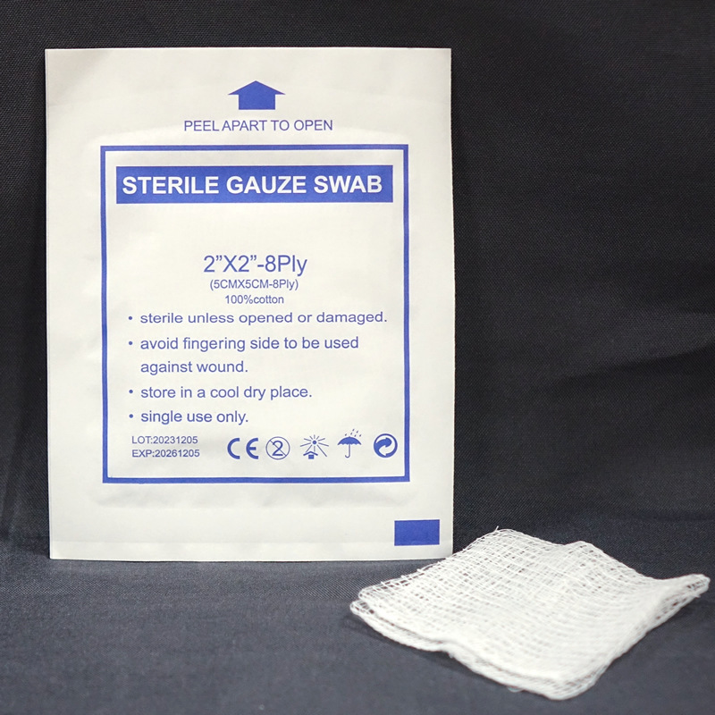Medical wound non-stick pad absorbent pad chopsticks pad first aid kit accessories non-woven fabric gauze block English packaging