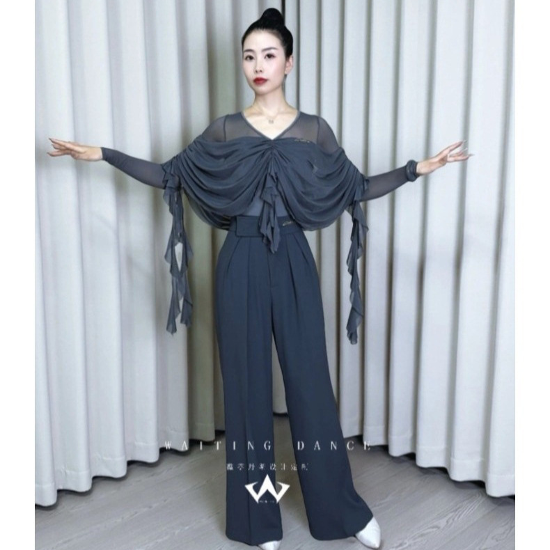 Modern Dance Swing Skirt Long Skirt New Waltz Dance Skirt Ballroom Dance Practice Clothing Skirt Performance Competition Clothing