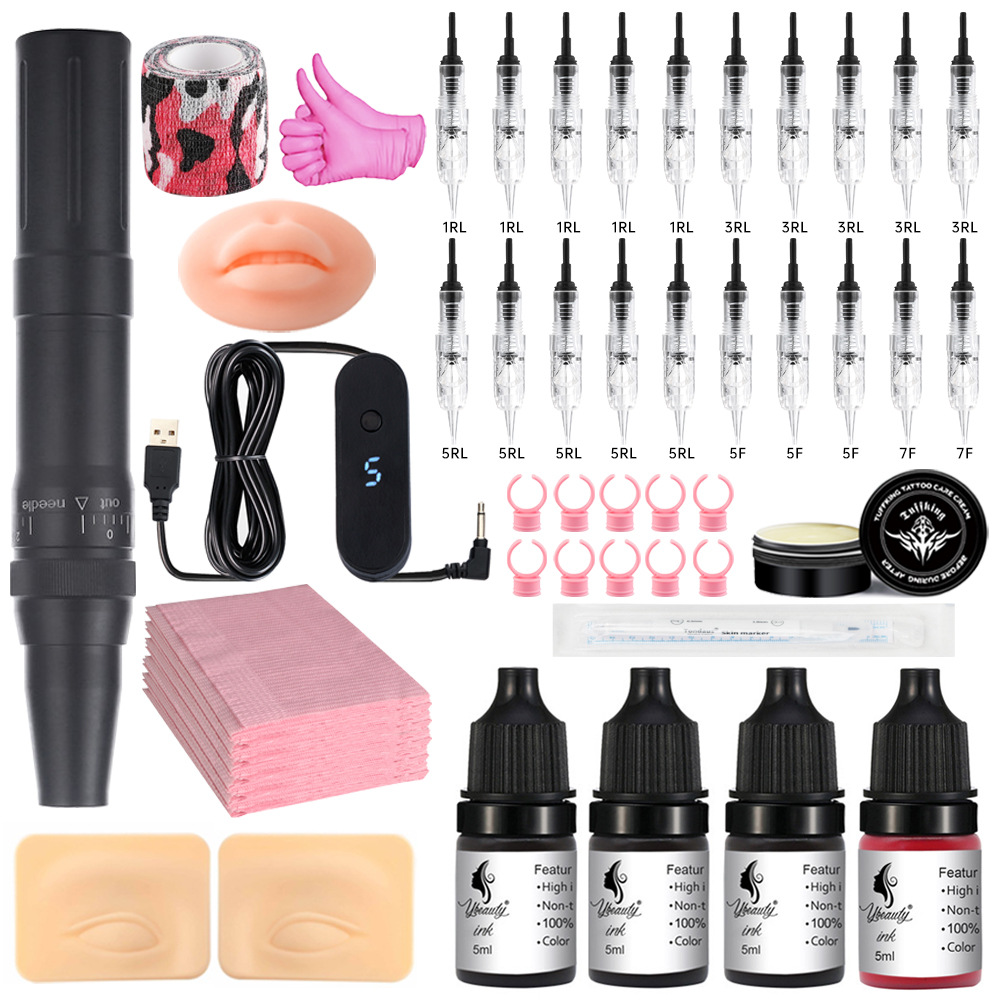 Ybeauty Tattoo Machine Set Eyebrow Tattoo Hair Mist Eyebrow Bleaching Lip Color Contact Lens Thread Tattoo Supplies Beauty Salon Special