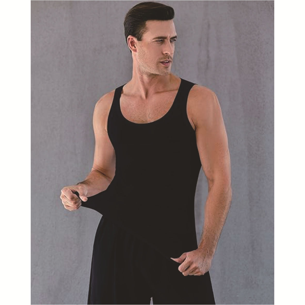 Cross-border New lift Men's Body Shaping Vest slim Body Shaping Waist Abdominal Tightening Thin Intimates TV Export