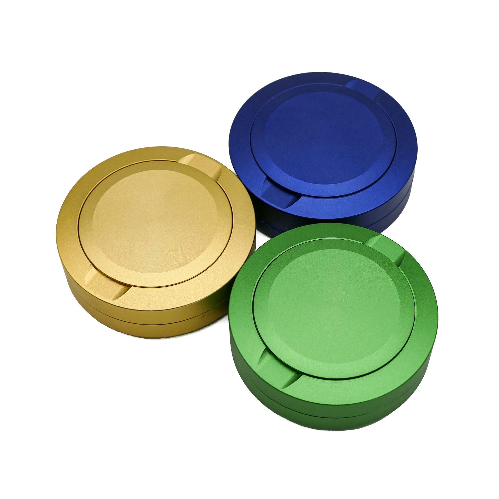 Cnc Finely Carved Aluminum Alloy Mouthpiece Cigarette Box Metal Three-Layer Leak-Proof Sealed Portable Wear-Resistant Mouthpiece Cigarette Box Cigarette Set