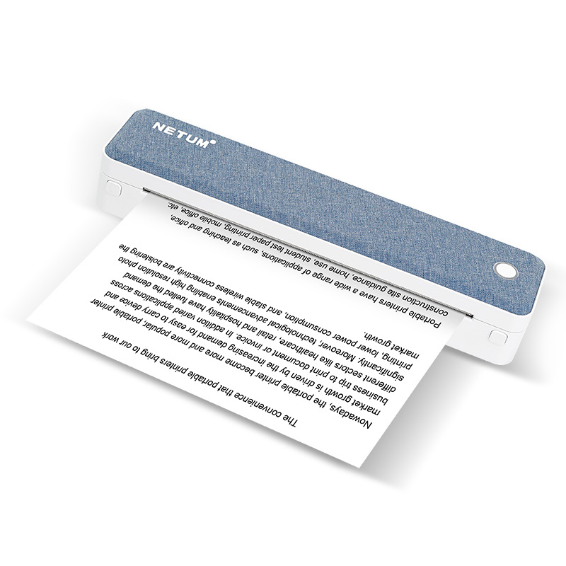 Printer A4 Household Portable Inkless Thermal Small Mini Can Be Connected to Mobile Phone Bluetooth Wireless Student Homework