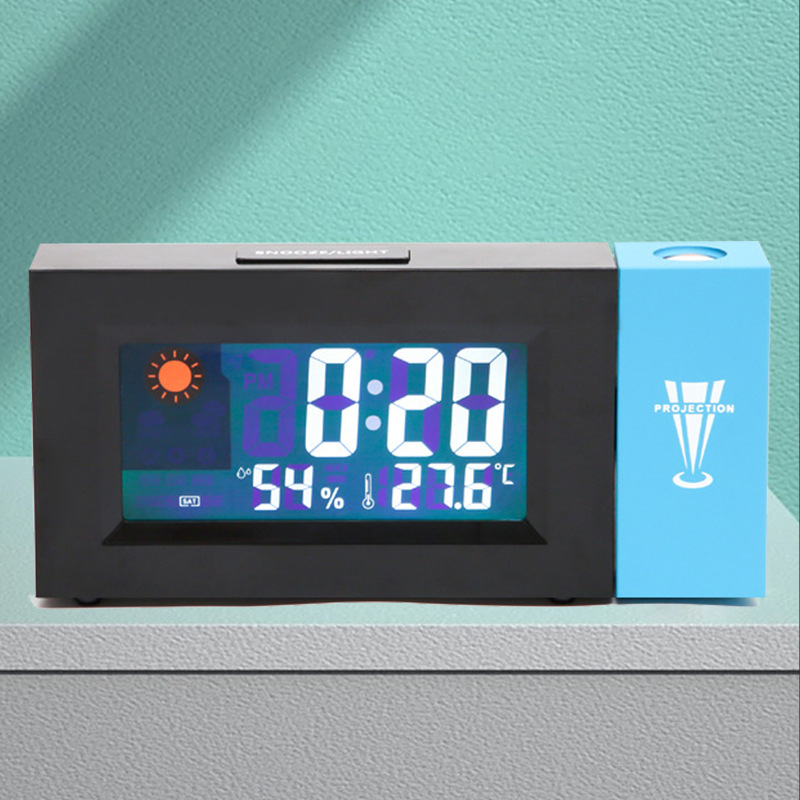 Manufacturers Selling Digital Color Screen Weather Clock Weather Forecast Projection Clock 8290 Color Screen Rotating Digital Clock