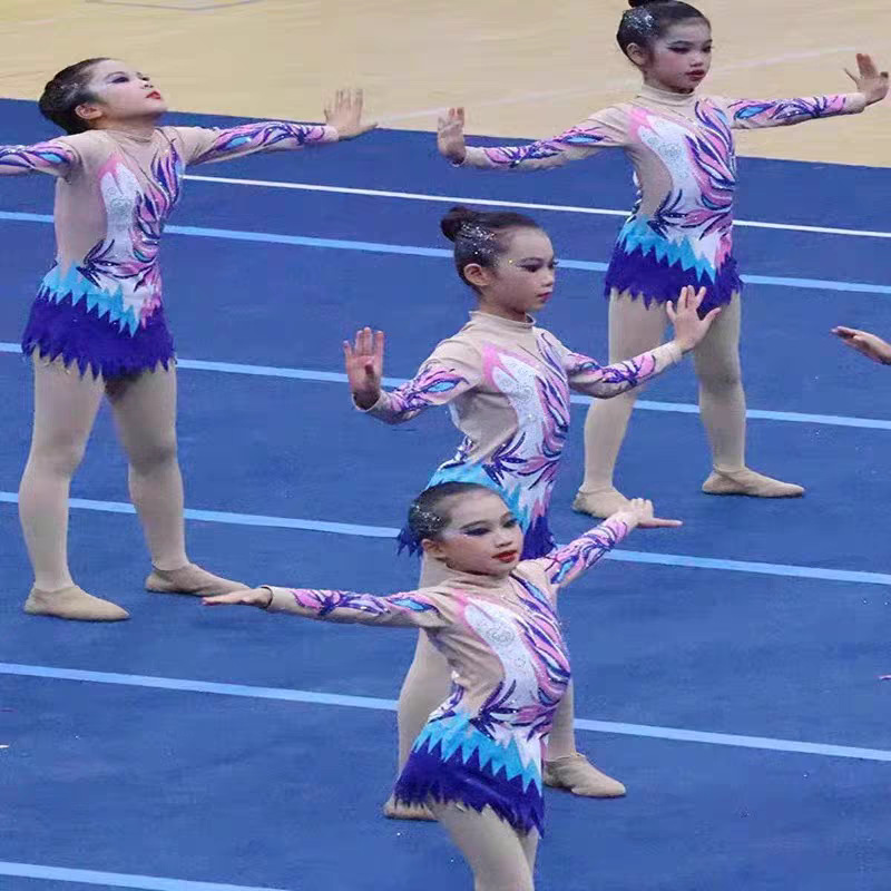 Children's Cheerleading Performance Clothing, Professional Cheerleading Competition Clothing, Primary School Students' Artistic Aerobics Performance Clothing Set