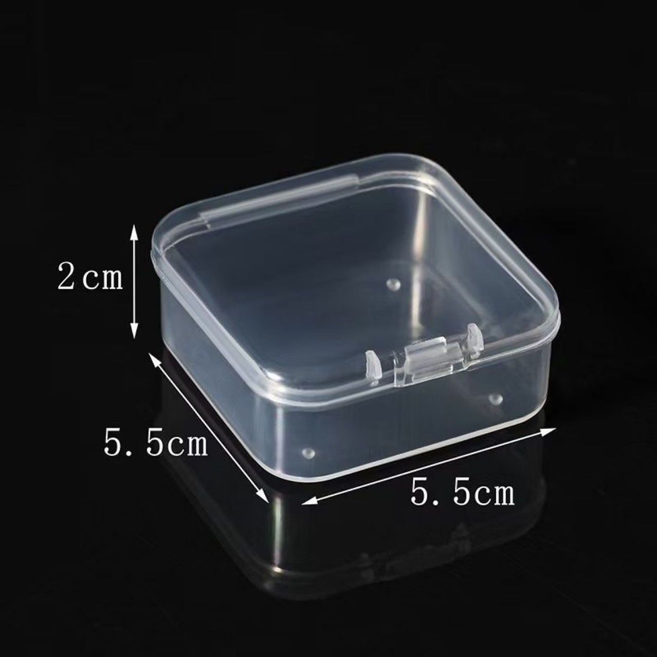 5.5 Storage Box Small Box Packaging Transparent Bean Accessories Bean Square Jewelry Storage Box Beads Portable cm