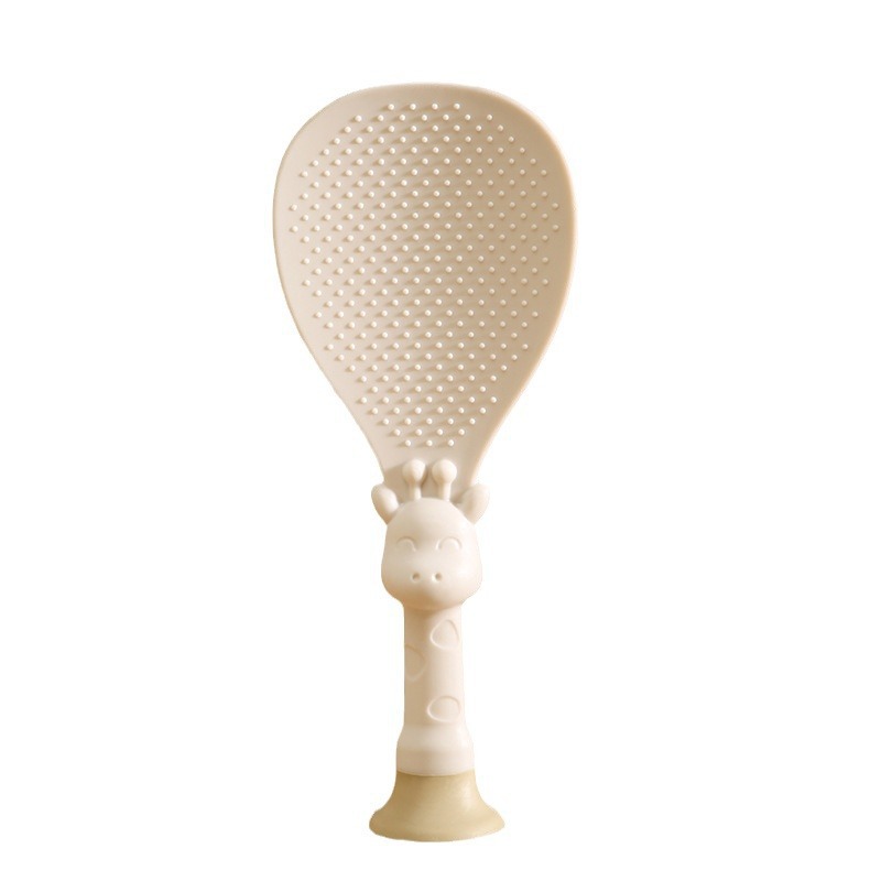 Deer Suction Cup Rice Spoon Non-Stick Rice Standing Household Kitchen Rice Cooker Rice Spoon Non-Toxic High Temperature Resistant Rice Spoon