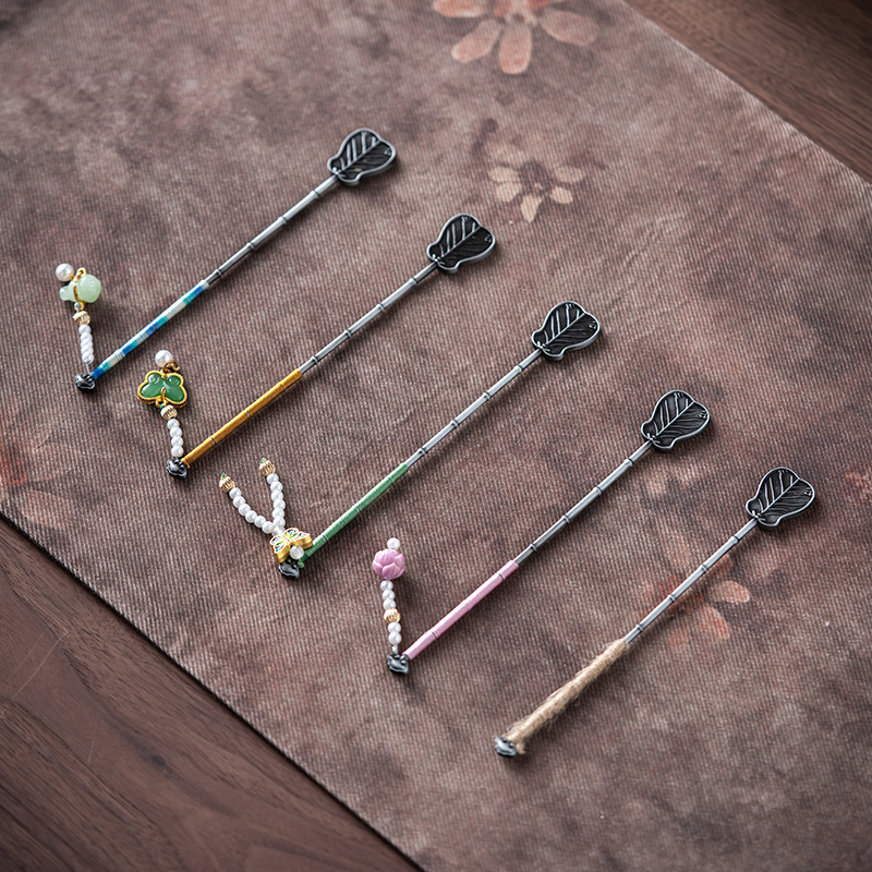 Креативная ложка для чая в форме банана, ручная работа, длинная ложка-мерка, аксессуары для чайной церемонии