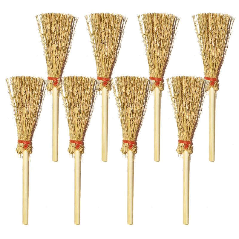 Dollhouse Miniature Food Play Scene Model Small Dollhouse Accessories Broom Halloween Ornament