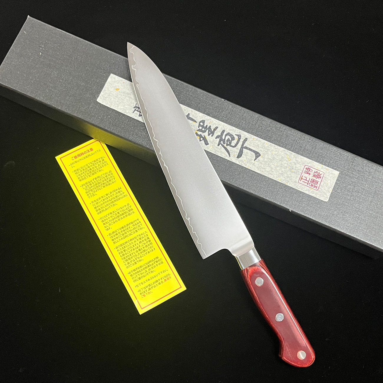 Нож шеф-повара в японском стиле, трехчастный, из стали Vg10, винтажный матовый, с интегрированной ручкой из драконьего дерева и цветного дерева