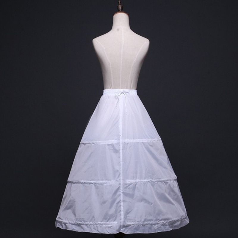 Factory direct supply wholesale three steel ring a layer of cloth elastic waist Velcro tether skirt wedding dress liner skirt