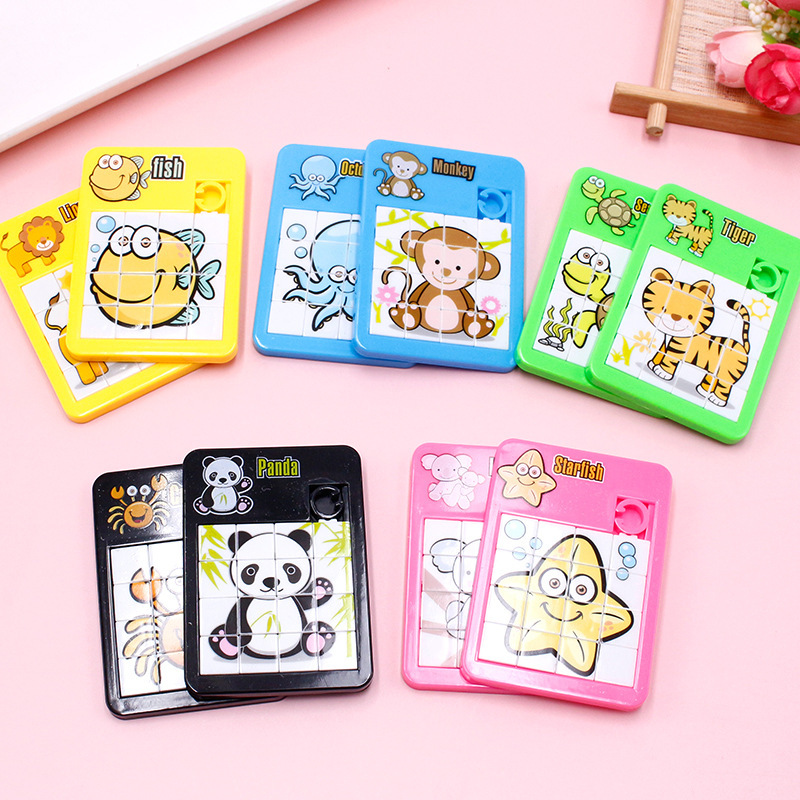 Kid Animal Sliding Puzzle Huarong Road 16-grid Maze Educational Toy Children's School Kindergarten Gift Factory