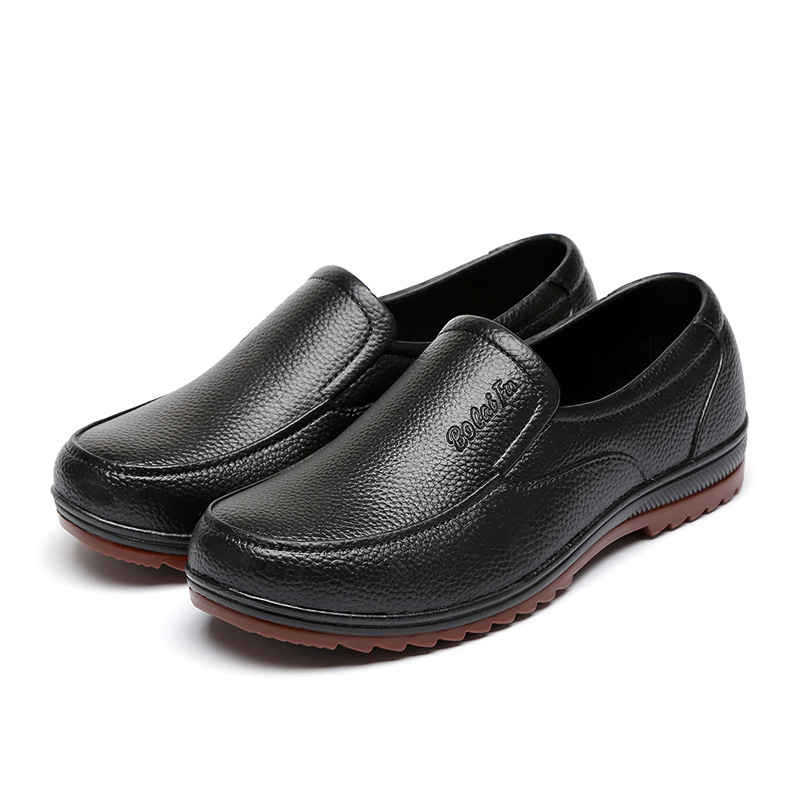 818 Plastic Tbottomon Bottom Rain Boots Men's Work Shoes Low-Top Short-Tube Non-Slip Kitchen Shoes Men's Rubber Shoes Waterproof Shoes