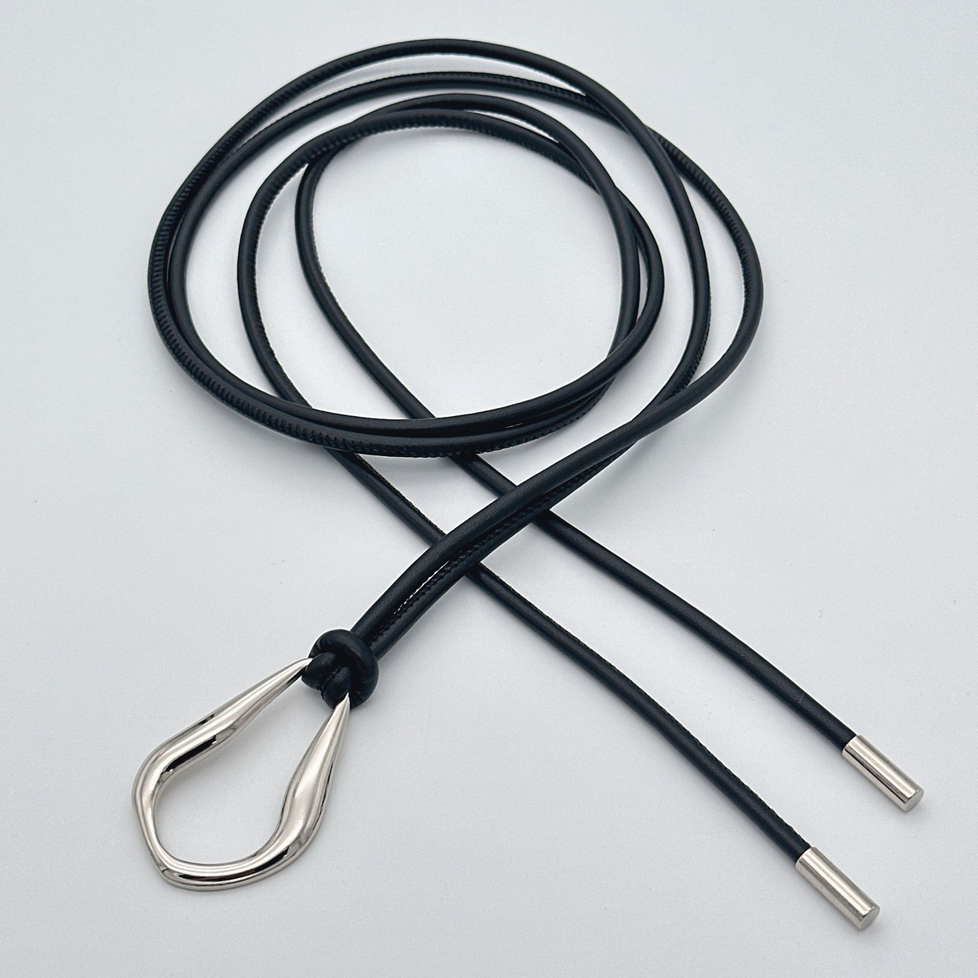 New high-end autumn and winter leather rope waist rope all-match belt women's fine decoration with skirt coat sweater down jacket