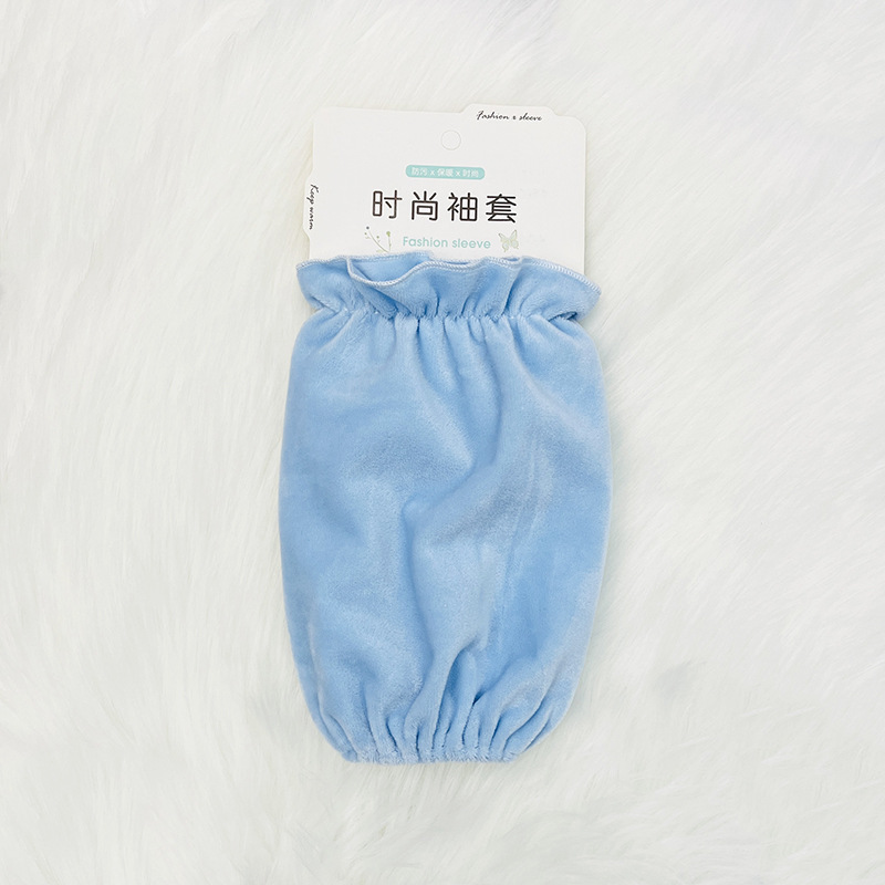 Short Sleeve Women's Autumn and Winter Solid Color Sleeve Protection Work Anti-fouling Sleeve Student Korean Style Cute Fashion Hand Sleeve Head