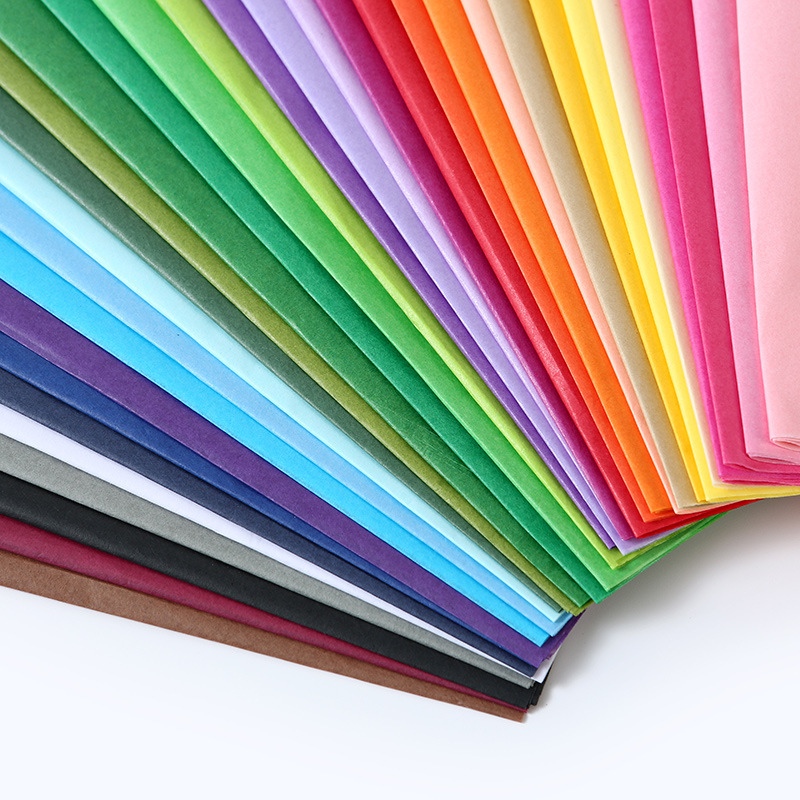 Manufacturers supply color tissue paper 14g color copy paper pear paper foldable packaging thin page copy paper