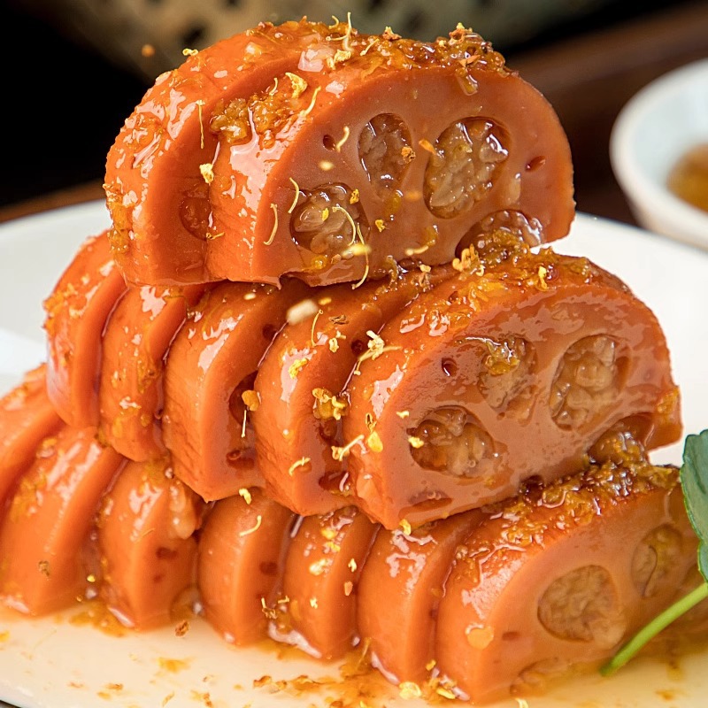 Османтус, корень лотоса, мед и корень лотоса 400г, специальные полуфабрикаты для холодных блюд для отелей, ресторанов и кейтеринга, холодные блюда для банкетов, коммерческое использование