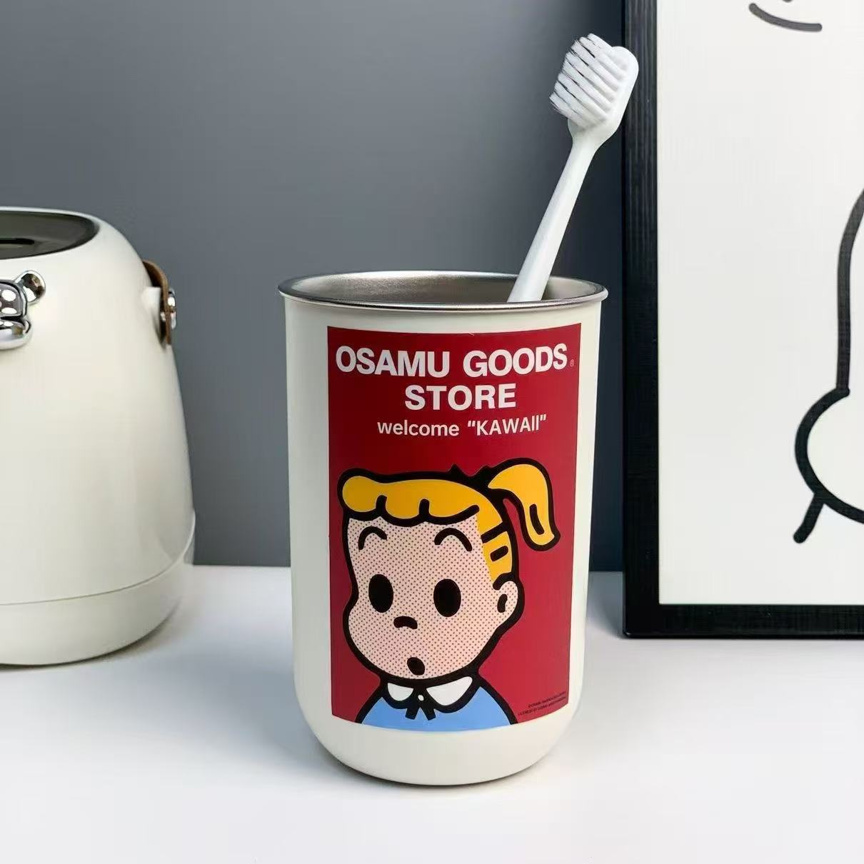 304 Stainless Steel Water Cup, High-Looking Double-Layer Outdoor Camping Style Portable Cup, Cartoon Cup, Mouthwash Cup, Beer Cup