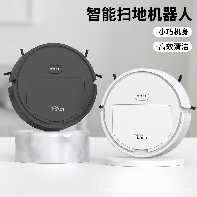 Cross-Border Temu Hot Selling Smart Mini Fully Automatic Household Sweeping Robot Pet Hair Suction Vacuum Cleaner Wholesale