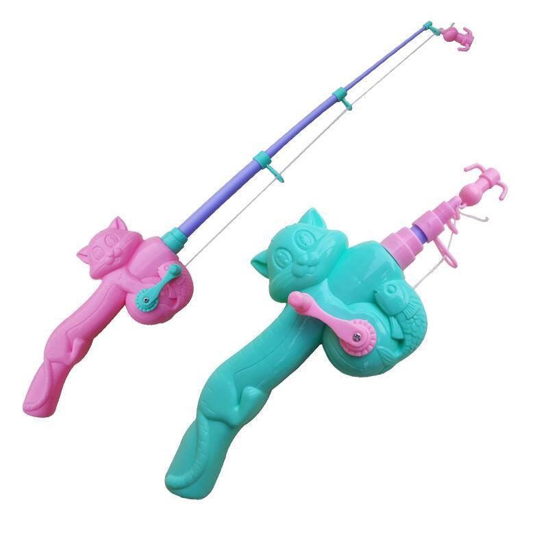 Magnetic fishing rod children's toy plastic magnet fishing rod wholesale stall thickened retractable hook fishing rod
