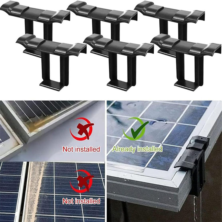 Solar Board Water Guide Photovoltaic Board Drainage Clip Mud Clamp Accessories Dust Collector Drainage Groove Water Guide Clamp