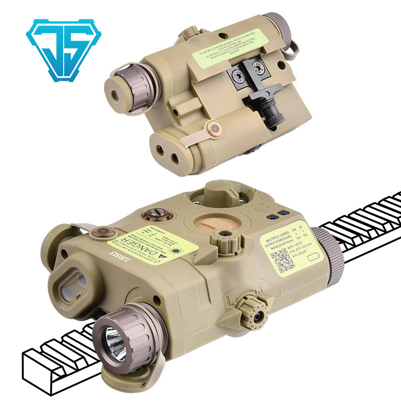 Overseas version PEQ15 appearance UHP red laser/IR/LED strong light tactical flashlight burst PEQ tactical battery box