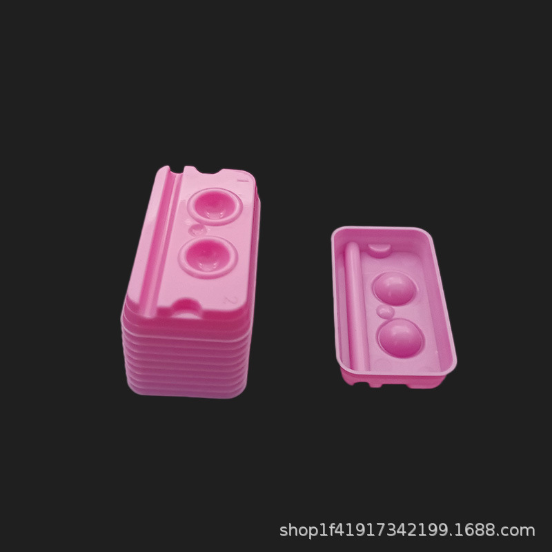 Dental Material Mixing Dish Pink 2-Hole 4-Hole Disposable Adhesive Mixing Cup