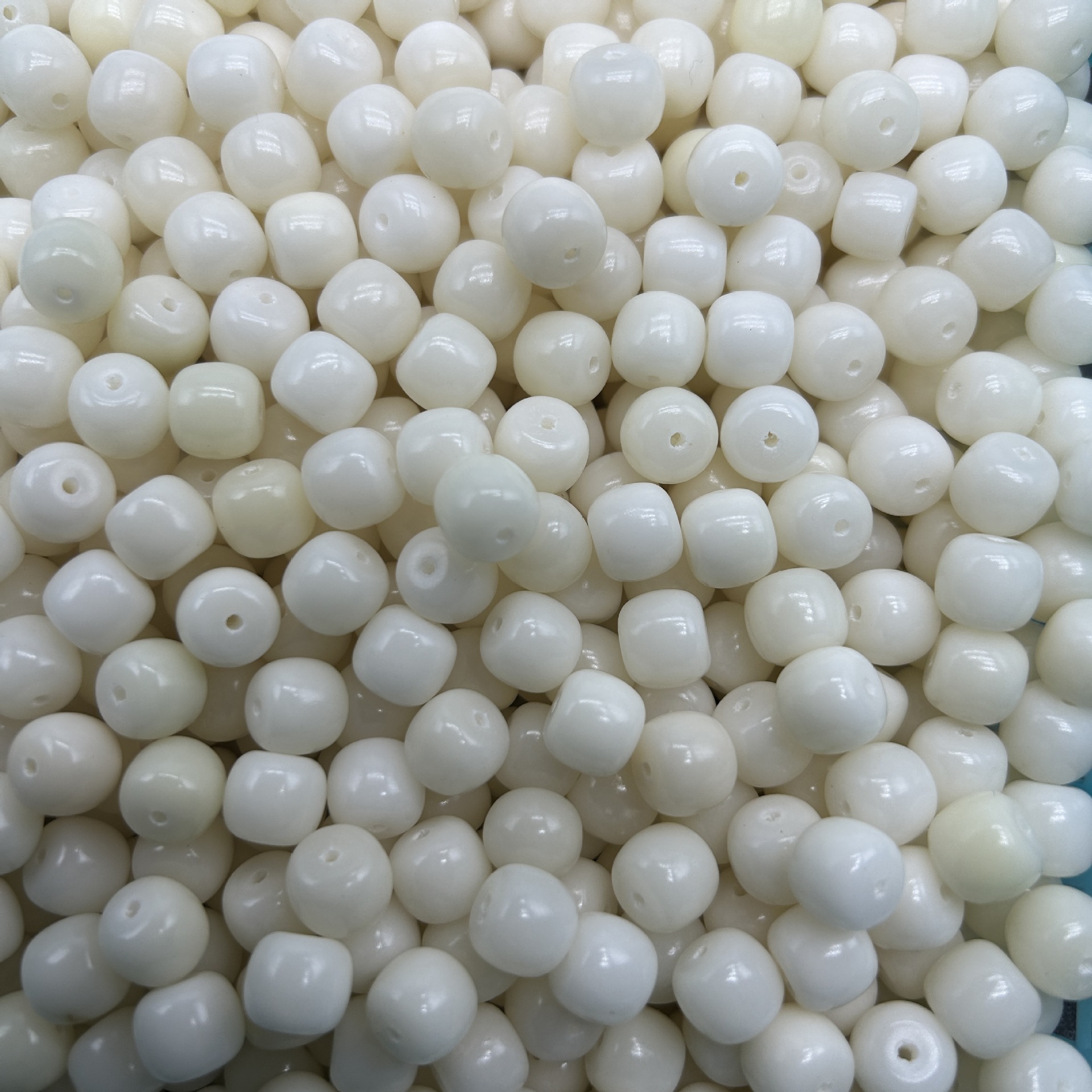 White Jade Bodhi Root Loose Beads Barrel Beads Straight Cut Barrel Bodhi Beads DIY Bracelet Jewelry Accessories Cultural Beads Buddhist Beads