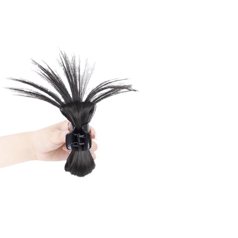 Chicken feather shuttlecock head shark clip women's head hair volume chicken nest Balls Head half hair clip New Hair package headdress