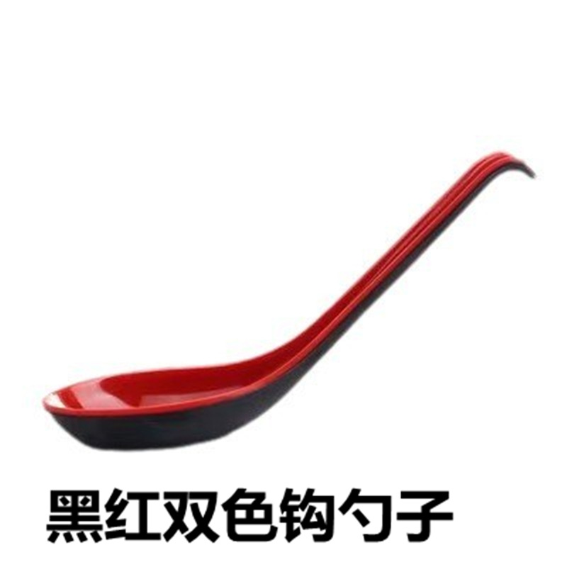 melamine tableware spoon hook spoon kung fu spoon long handle spoon noodle soup spoon imitation ceramic strip soup spoon restaurant tableware