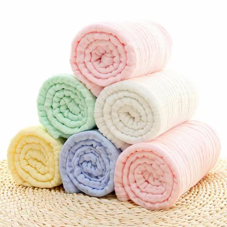 Newborn Baby Gauze Bath Towel 6 Layer Cotton Yarn Super Soft Absorbent Children's Cover Blanket Class A Cotton Thickened Children's Quilt Wholesale
