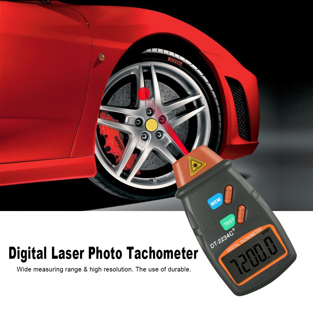 Digital Display Laser Speedometer Laser Tachometer Non-Contact Digital Display Tachometer Handheld Photoelectric Tachometer