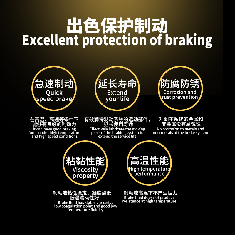 Brake Fluid Dot4 Dot3 Hydraulic Brake Fluid