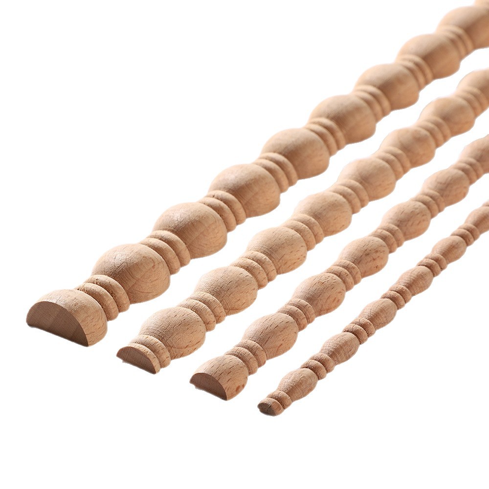 Dongyang Solid Wood Lines European Style Chinese Carved Waistline Cabinet Door Background Wall Photo Frame Border Decorative Retraction Edge Strips