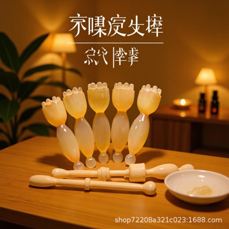 [Little Lotus] Eye Tendon Pulling Stick Facial Massage Stick Double-Ended Tendon Pulling Stick Pressing Acupoints and Pressing Meridians