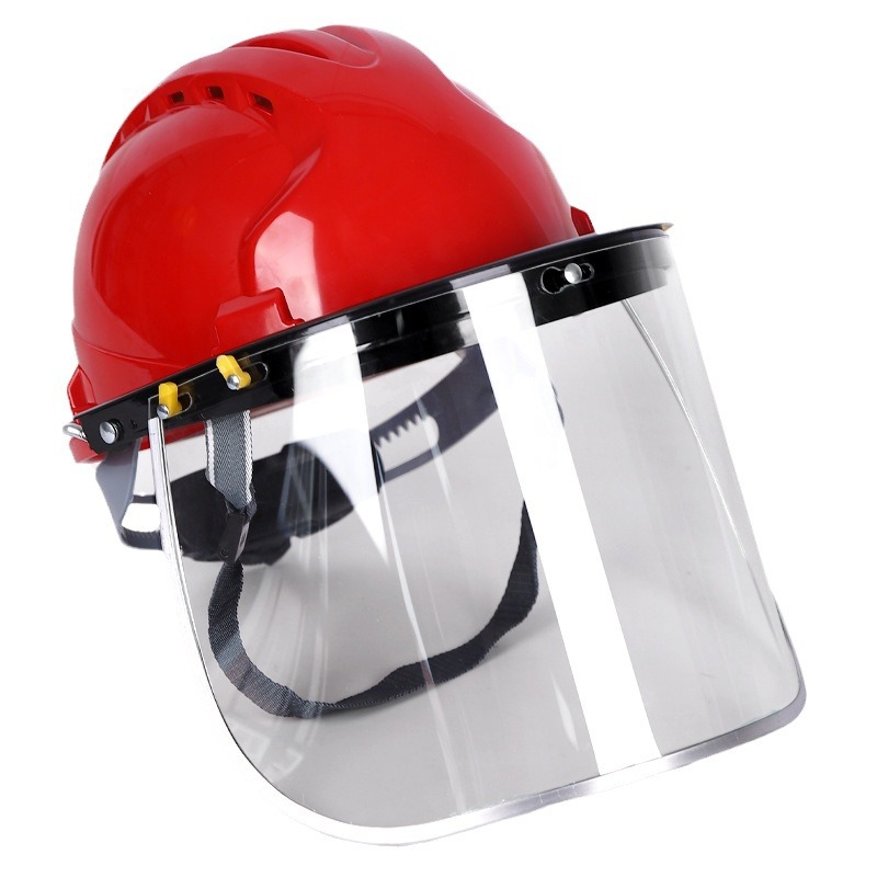 Welding Mask Safety Helmet Bracket Protection pvc Surface Screen Polished Anti-impact Transparent Cover High-definition Windproof Anti-splash