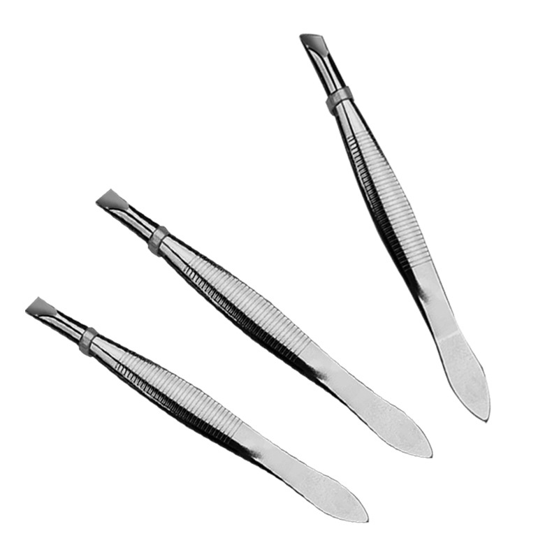 Stainless steel eyebrow clip hair removal tweezers beauty tool clip multifunctional eyelash curler beauty makeup eyebrow trimming clip