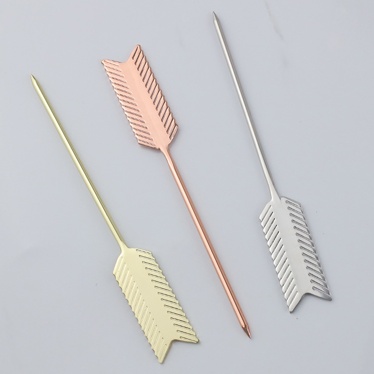 304 Stainless Steel Fruit Skewers for Cocktail Decoration, Food Skewers, Fruit and Olive Skewers, Stainless Steel Fruit Skewers