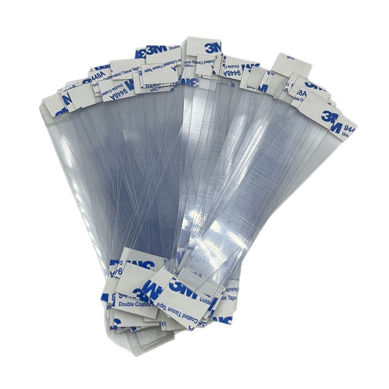 Manufacturer Wholesale Adhesive Pvc Jump Card Supermarket Transparent Strip Card Self-Adhesive Strip Shake Piece Price Tag Hanging Strip