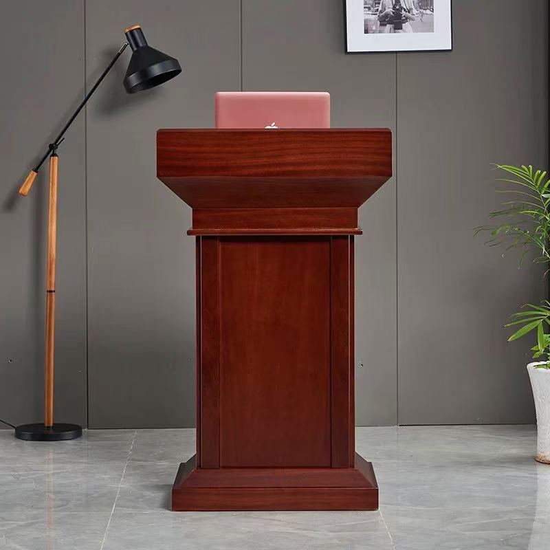 Speech Podium, Welcome Desk, Reception Desk, Solid Wood Host Desk, Church Speech Table, Conference Room Oath Desk