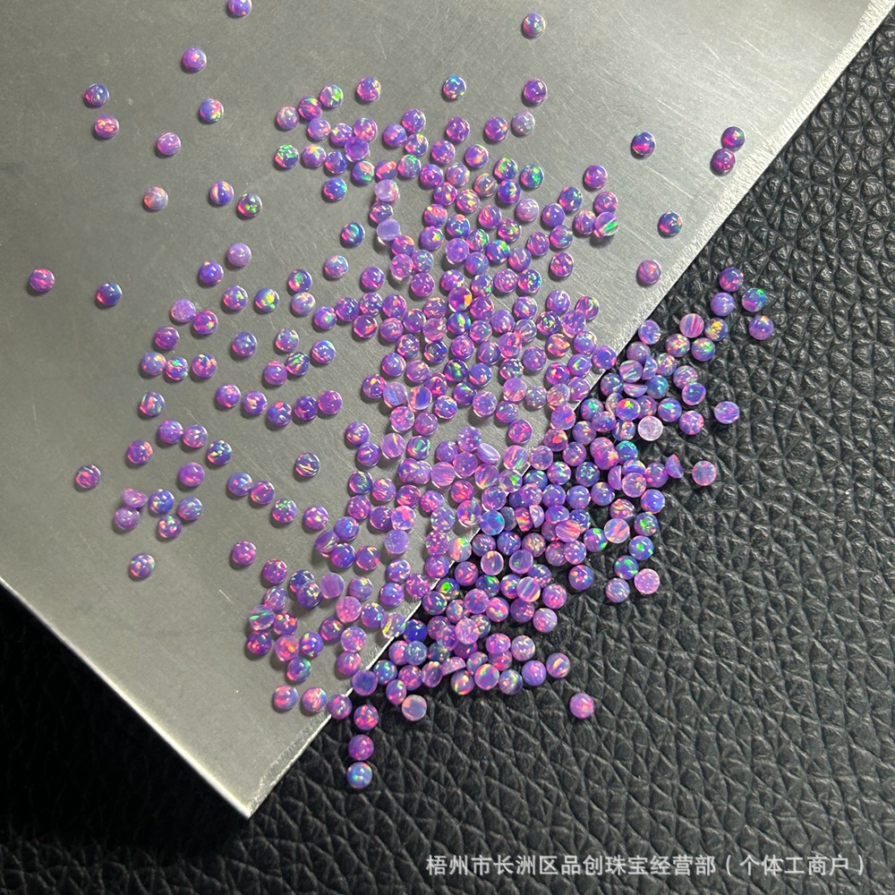 Manufacturer Wholesale Colored Synthetic Opal Stones, Round, Oval, Pear-Shaped, Flat-Bottomed, Plain Opal Cabochons, Loose Stones