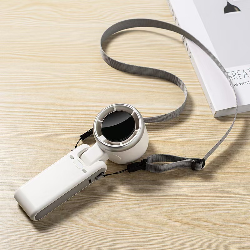 2025 New Cross-Border High-Speed Handheld Mini Violent Fan Hanging Neck Foldableable Outdoor Office Mute