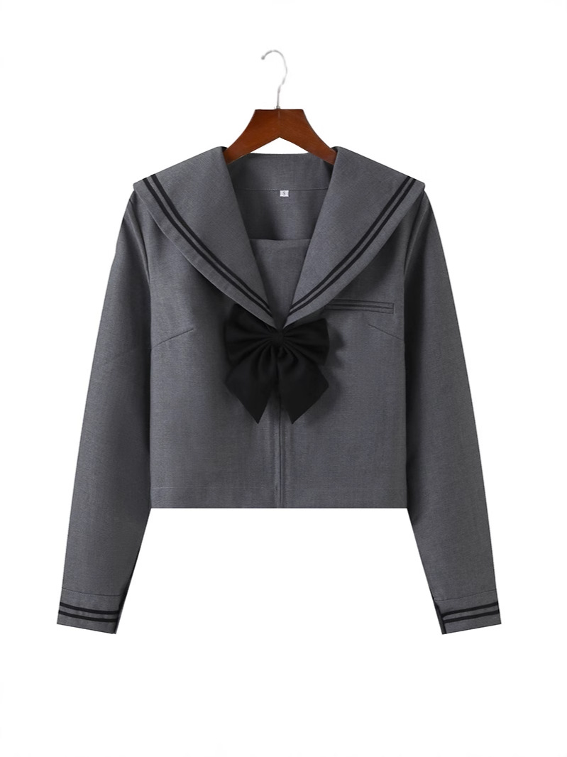Factory on behalf of the package after-sales gray two jk uniform sailor suit jk school for the sense of pleated skirt jk suit jk skirt genuine
