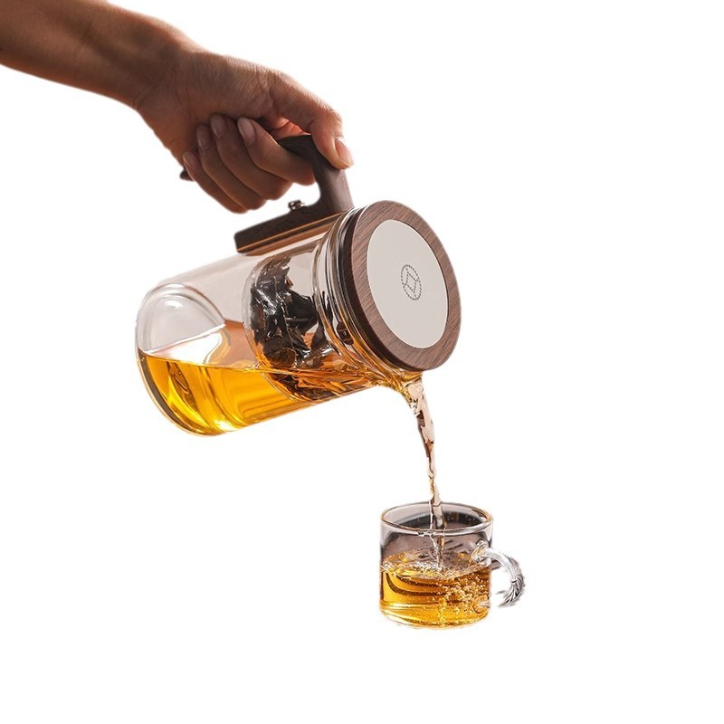 Tea Fangyuan 2024 New Magnetic Absorption Flut Cup Teapot Household Full Glass Inner Pot Tea Water Separation Teapot Tea Set