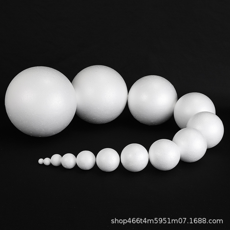 Factory Direct Sales Foam Ball Solid Foam Ball Styrofoam Ball White Kindergarten Handmade DIY Globe