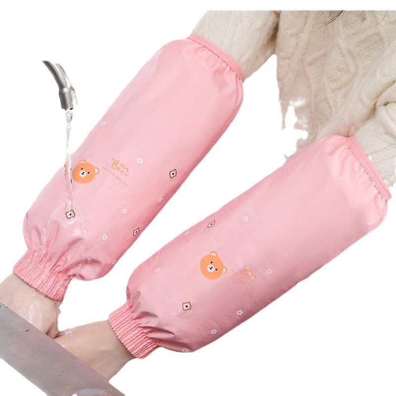 Long waterproof oil-proof oversleeve autumn and winter kitchen housework anti-fouling sleeve head adult female office stain-resistant oversleeve