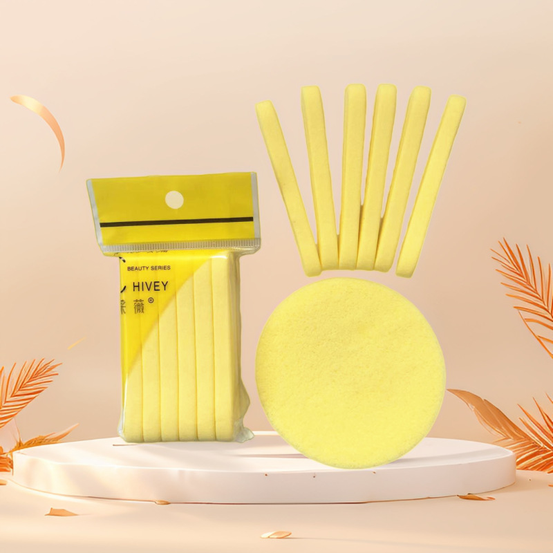 Caiwei Compressed Face Wash Puff 12 Pack Soaked in Water Becomes Larger Multi-Purpose Makeup Remover Sponge Powder Puff Compressed Powder Puff Wholesale